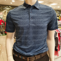 [임페리얼] 여름 이월상품 ~~ 스트라이프 프린트물로 가볍고 시원한 Y에리티셔츠 ISA1223 인천논현, 100, 블루