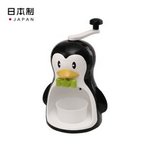 일본 수입 펭귄 수동 빙수 기계 눈꽃 팥빙수 만들기, 펭귄 블랙(아이스 컵 첨부)