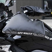 겨울 오토바이 자전거 방한 토시 핸들장갑 워머, 블랙화이트