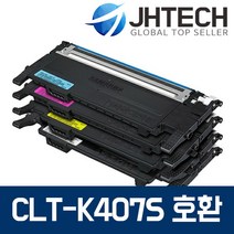 삼성 CLT-K407S 토너 CLX-3185WK 3185K 3185FW CLP-325WK, 1Ea, 삼성 CLP-325K 토너 CLT-K407S 완벽호환 검정