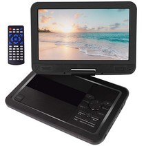 YOOHOO 12.5인치 휴대용 DVD 플레이어 10.1인치 HD 회전 스크린 4H 충전식 배터리 USB/SD 카드/디스크/동기화 TV 지원 지역 프리 듀얼 스테레오 스피, 12.5'_Black, 1개