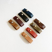 팝아일랜드 이태리가죽스트랩 자동차스마트키 열쇠고리 키링 키홀더, 유광실버, 버건디