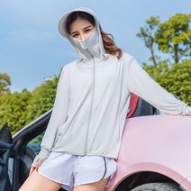 봄여름 여성 바람막이 얇은 후드 자켓 UV자외선 차단의류 아웃도어 SFW04