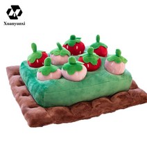 Xuanyunxi버섯 뽑기 애완동물 재미 이빨 가는 장난감1+1, 딸기밭(37*35cm)