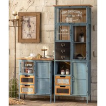 빈티지 서랍장 엔틱 철재 수납장 쇼룸 정리 소품 진열대 북유럽, A타입