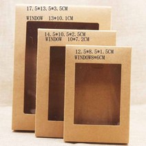 자석싸바리박스 싸바리박스 박스케이터링 30 개 크래프트 상자 창 크리스마스 선물 평면 골판지 포장 화장, 01 브라운_04 14.5x10.5x2.5CM
