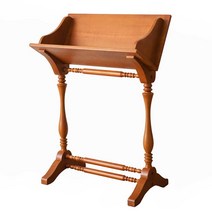 유럽식 책 선반 나무 V자형 고풍스러움 원목 잡지, 검은색 65cm35cm90
