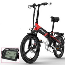 배달용 산악 20 인치 접이식 전기 자전거 48V 10AH 매일 통근하는 배터리 안정적인 미끄럼 방지, 01 Red, 01 48V 10AH