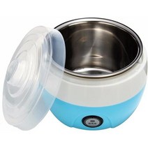 OUNONA 1L 자동적인 요구르트 제작자 플러그를 가진 전자 스테인리스 탱크 가정 만드는 기계 파랑 220V, 단일모델명/품번