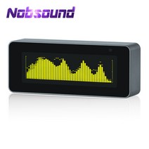 nobsound 휴대용 프리 앰프 Nobsound oled 256×64 오디오 스펙트럼 분석기 도트 매트릭스 디스플레이 데스크탑 스테레오 사운드 레벨 미터 현대 홈 장식 디지털, 없음