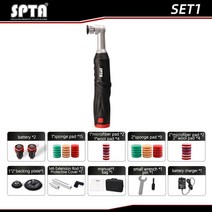 무선광택기 자동차 듀얼 광택기 SPTA-12V 무선 미니 자동차 폴리셔 기계 스크래치 킬러 스폰지 패드 포함, 01 New SET 1_01 110 볼트 130 볼트, 01 New SET 1_01 110 볼트 130 볼트