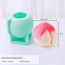 와끼 복숭아 몰드 아이스크림 선복숭아 밀크 젤리 복숭아 아이스크림 입체 실리콘 그라인더 초콜릿 복숭아 잎, 레드 13cm