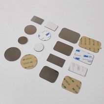 접착식 부착식 원형 사각 철판 조각 다양한 사이즈