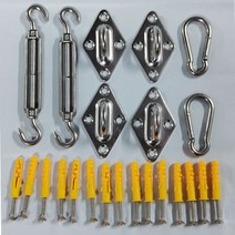 어닝 300D 차양 여름 야외 방수 자외선 캔버스 옥스포드 천 및 레인 커버 정원 안뜰, 12 Accessories 4