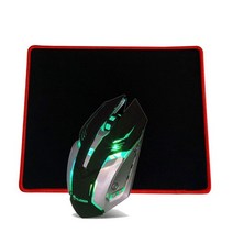 [RA㏓] 지클릭커 GM-CT190 LED + 마우스패드 포함 게임 PC방 유선 용마우스 게이밍 라이팅 불빛 용유선 ▷_§Ea, 《본상품》, 《본상품》