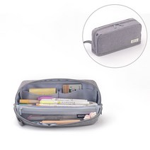 학생필통 다용도 손잡이 파우치 고등학생 대학생필통, 그레이