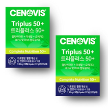 세노비스 트리플러스50+ (90캡슐 45일분) 2통, 90정, 2개