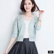 가바바 여성 가디건 돋보이는 패턴 여름 숄 가디건 G51167