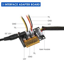원형샌더KKmoon-2/3 핀 케이블 레이저 모듈 고정 초점 거리 헤드 커팅 인저버 CNC 밀 우드 라우터 3D 프린, 06 Adapter Board_04 AU Plug