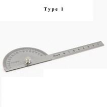 각도자 스테인레스 스틸 다목적 게이지 180 도 조절 각도기 원형 캘리퍼스 측정 눈금자 목공 엔지니어 드로, 01 WHITE