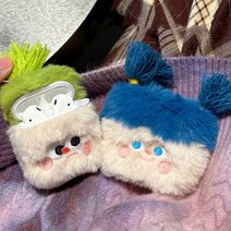 사은품/에어팟 프로 3세대 2세대 1세대 보호 커버 귀여운 캐릭터 모양 보드라운 털 퍼 따뜻한 디자인 실리콘 케이스, SY_A321 에어팟3세대, 그린