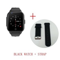 K15 4G LTE 아이 스마트 워치 소년 방수 카메라 전화 비디오 SOS GPS 추적 안티 분실 시계, 04 Black and Strap