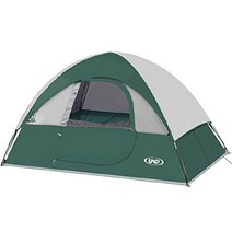 캠핑 텐트 2인 방수 방풍 텐트(레인플라이 포함) 캠핑용 휴대용 돔 설치, Green