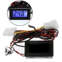 pc 온도컨트롤러디스플레이 온도 감지기 G1/4 스레드 4 핀 전원 플러그 PC 수냉, 01 Digital display