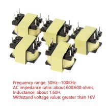5개/몫 600 Ohm 토로 이달 변압기 절연체 오디오 주파수 : 1:1 핀, 01 YELLOW