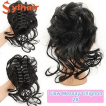 똥머리가발 당고 시뇽 만두머리 가발 합성 지저분한 곱슬 롤빵 클로 확장 Chignon 헤어 피스, 한개옵션1, 01 ZJ-2
