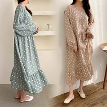 나야홍 / 여성의류 GR 도트요루플레어원피스 C736H102 빅사이즈