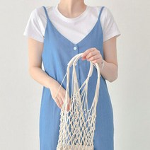 데님 단추 뷔스티에 옆트임 원피스 2color