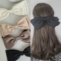 연예인 왕리본핀 공단 실크 새틴 헤어핀 빅사이즈 삼단 큰 반머리 전체묶음