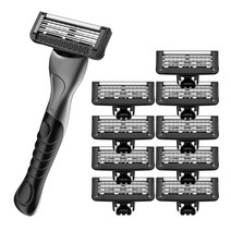 기타 KAILI 슈퍼스텐 남성 6중날 면도기 날10개 포함 세트, 1, 상세페이지 참조