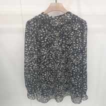 안지크 호피쉬폰블라우스af1bl5160-bk