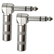 2X 기타 케이블 오디오 커넥터 직각 남성, 500X30MM, 금속, 실버