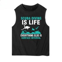 PADI 나시 티셔츠 민소매 스킨 스쿠버 다이빙 잠수 강사 협회 다이버 수영 동호회 단체티