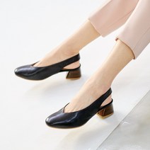 미스제인 컬리2 소가죽 통굽 슬링백 4cm