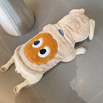 조폭 보스턴테리어 푸들 퍼그 할머니 신발 프렌치불독 보스턴테리어 강아지 옷 핸드메이드 명품스타일 댕댕이 깡패, 3XL(11.5-14.0kg), 살구 토끼털 코트