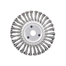 150mm 와이어 휠 브러시 녹을 제거하는 앵글 그라인더용 78인치 구멍이 있는 매듭형 트위스트 와이어 휠, 7 인치
