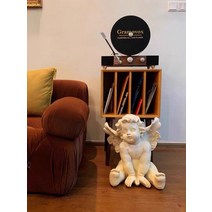 LP수납장 레코드 거치대 lp 보관대 폭좁은 보관함 엘피장, 월넛 컬러 레코드 보관함 깊이 35cm