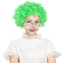 그린 뽀글이 파마머리가발 공연 행사 연극 컬러 가발
