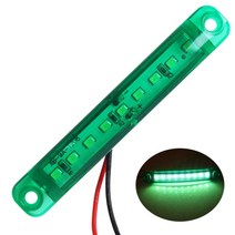 브레이크등 보조제동등 후미등 9LED 방수 측면 경고 빛 여러 가지 빛깔의 트럭 트레일러 버스 밴 폭 램프, 05 green_01 1pc