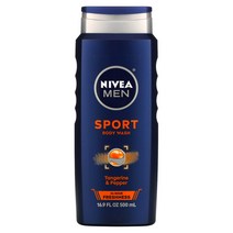 Nivea 남성용 스포츠 바디 워시 탠저린 페퍼 500ml(16.9fl oz)