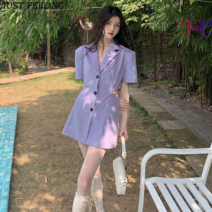 탕크 반팔원피스 여성의류 여름신상 패션 디자인 정장 고급스커트 오피스록 빅사이즈