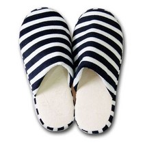 태극 고급 폭신줄무늬 거실화 실내화 교무실 사무실, 여성용(235-250) 갈색