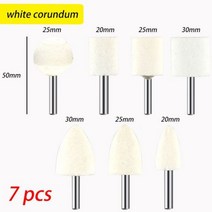 연마 헤드 연마 휠 헤드 Dremel 로타리 전동 공구 금속 그라인딩 스톤 3mm 핸들 10 개, CHINA, Large white corundum 2, Large white corundum