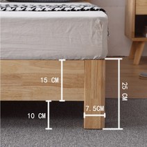 침대프레임 가정집 오피스텔 심플 원목 침대식 현대인의 날 더블 침대가 없, 1350mmX1900mm, 원목 침대 10CM 친환경 브라운 패드, 프레임 구성
