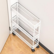 틈새수납장 철재 세탁실 폭좁은 이동식 선반, 31