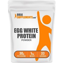 BulkSupplements com 에그 화이트 단백질 파우더 유제품 프리 및 락토스 계란 무향 (100g 3 5온스) 미국직송